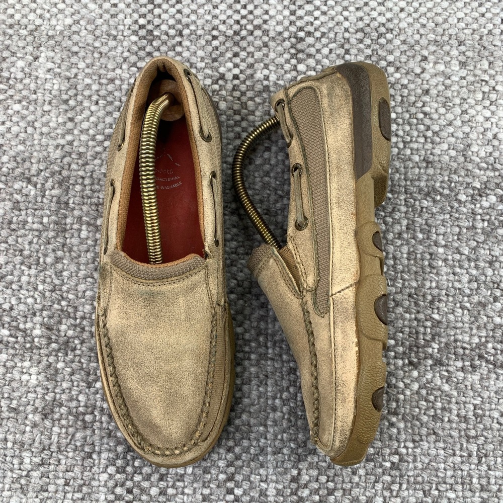 Twisted X Driving Moc Women 8 Bomber Brown Leather Slip On Shoes WDM0001